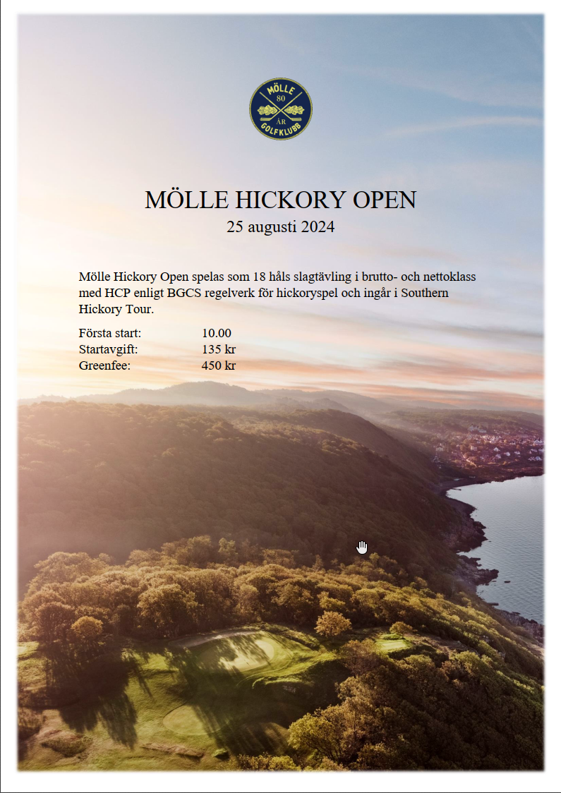 inbjudan mölle hickory open 2024